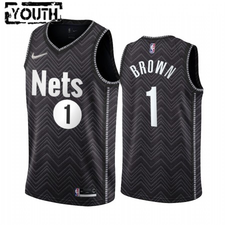 Brooklyn Nets Bruce Brown 1 2020-21 Earned Edition Lasten Pelipaidat Swingman